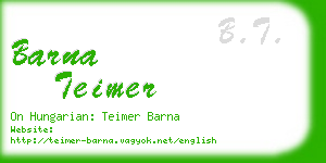 barna teimer business card